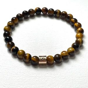 NEW! Tiger’s Eye Gemstones Bracelet Evil Eye Charm